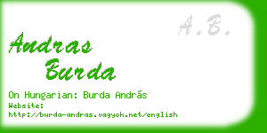 andras burda business card