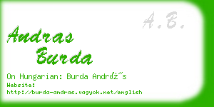 andras burda business card